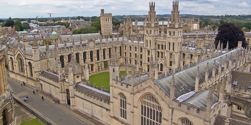 View of All Souls College from St Mary the Virgin's tower, St Mary the Virgin, Oxford (Photo Â© Reid Bramblett)