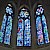 Stained glass windows in the Reims Cathedral (1974) by Marc Chagall, Marc Chagall, General (Photo by Peter Lucas)