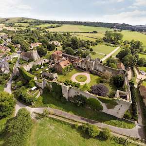 Amberly Castle from the air (Photo courtesy of the property)