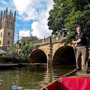Your fearless author, punting the Cherwell (Photo Â© Frances Sayers)