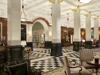 The lobby at the Savoy Hotel in London