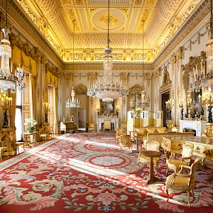 The White Drawing Room at Buckingham Palace (Photo by Unknown)
