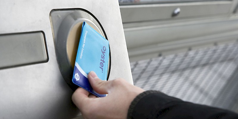 Using an Oyster Card on London public transit (Photo Â© Transport for London)