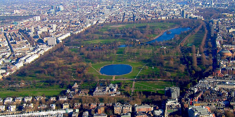 Hyde Park from the air (Photo by Del Adams)