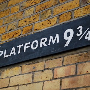 Platform 9 3/4 at King's Cross Station (Photo by MaX Corteggiano)