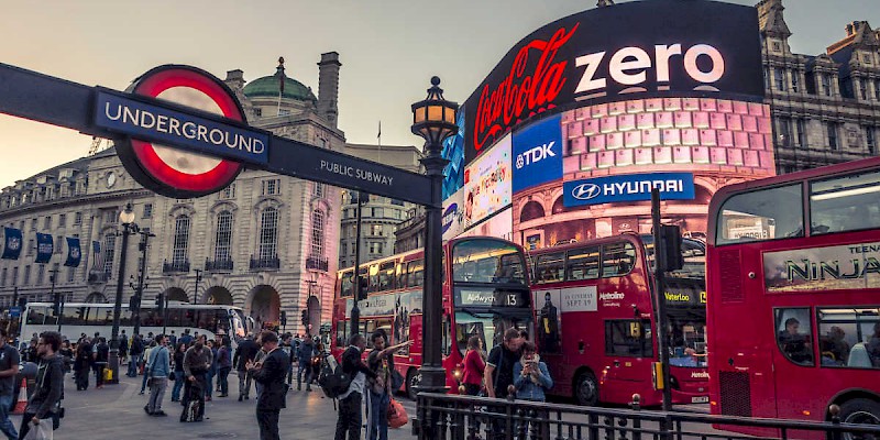 Piccadilly Circus in the evening (Photo by Mike T)