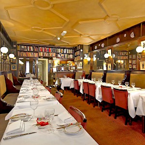 The main dining room at Gay Hussar (Photo courtesy of the restaurant)