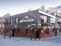 The historic Anchor Bankside pub is attached to the Premier Inn London Southwark Borough Market