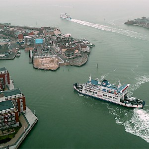 A ferry pulling into Portsmouth Harbour (Photo by Roger Kidd)