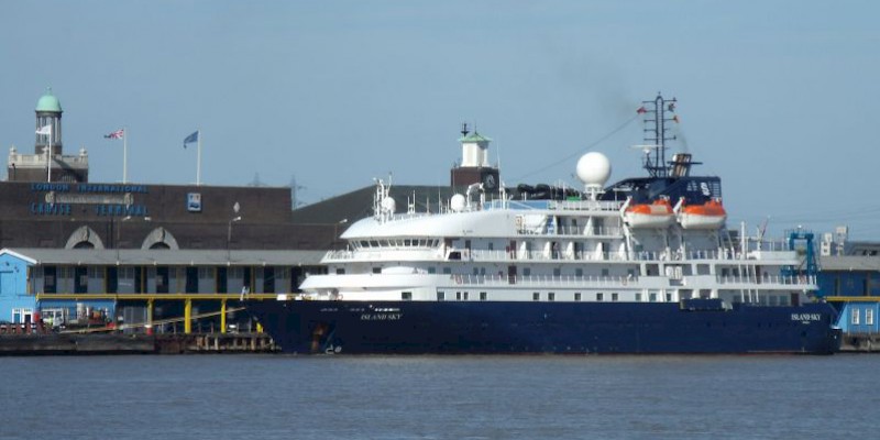 A ship at the Tilbury docks (Photo courtesy of London Cruise Terminal)