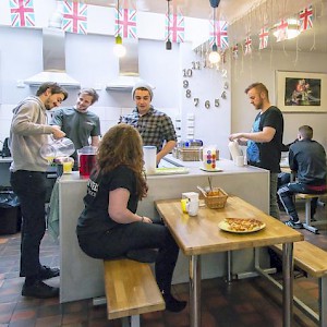 Communal kitchens and camaraderie are part of the appeal of hostels (along with low prices) (Photo courtesy of the hostel)