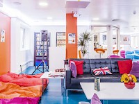 The lounge at London's SoHostel