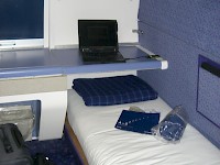 A Caledonian Sleeper single berth cabin
