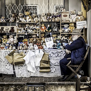 Market stallsâ€”like this one, selling English Bears on Portobello Road in Londonâ€”offer great authenticity and value (Photo by Claudio Accheri)