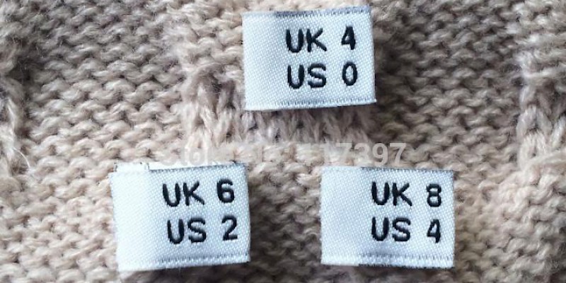 U.K. clothing sizes differ from U.S. and EU ones (Photo courtesy of AliExpress)