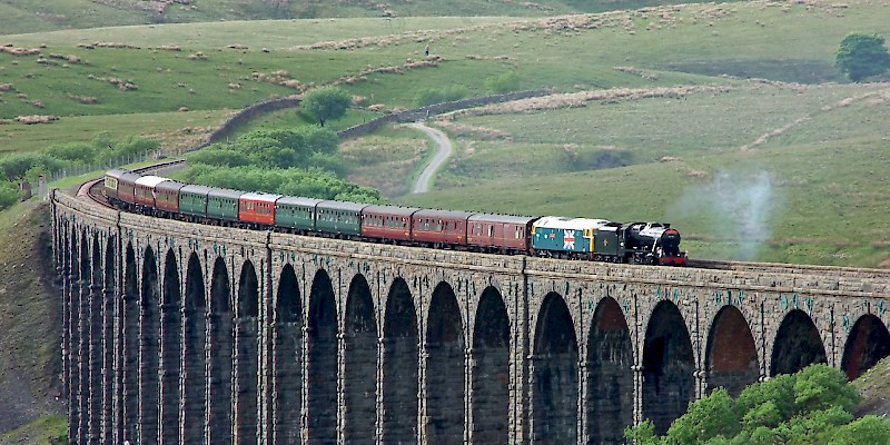 Crossing the Ribblehead Viaduct (Photo by Andrew)