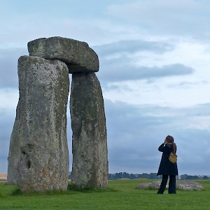 A pro take photographs at Stonehenge (Photo by Reid Bramblett)