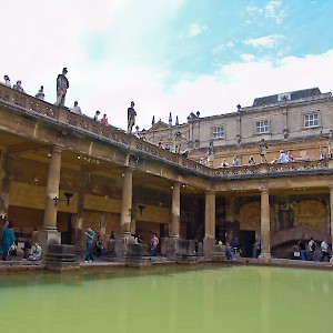 The Great Bath pool at the Roman baths (Photo Â© Reid Bramblett)