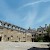 Panoramic view of Front Quadrangle, Merton College, with the main entrance to the College (on the left), the arcades of access to St Albans Quadrangle (in the middle), and the entrance to the College Hall (on the right)., Merton College, Oxford (Photo by Decan)
